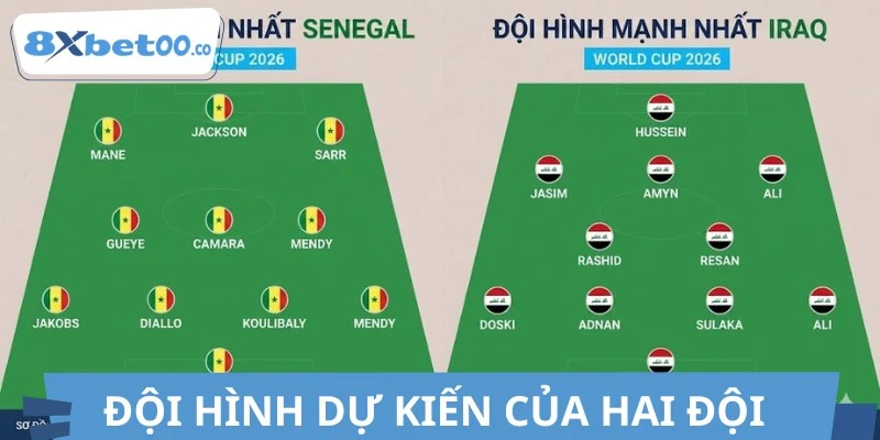 Đội hình dự kiến mạnh nhất của Senegal vs Iraq tranh tài